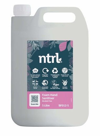 Jangro ntrl Foam Hand Sanitiser Alcohol Free 5L