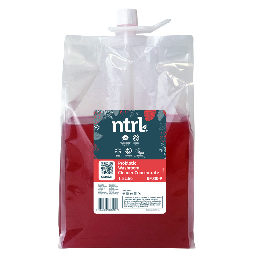 Jangro ntrl Probiotic Washroom Cleaner Concentrate Pouch 1.5L
