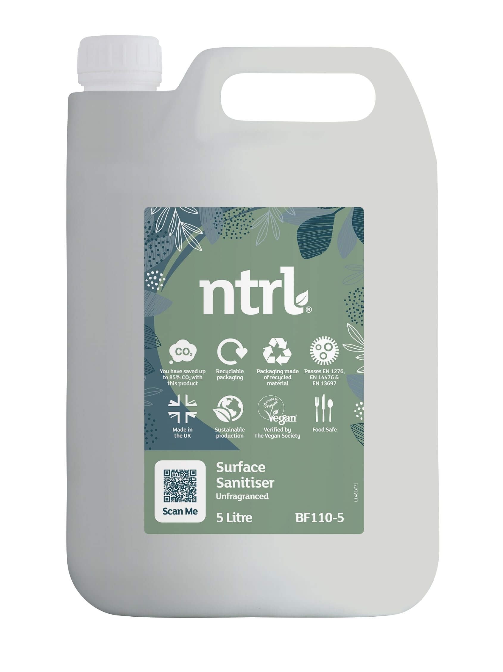 Jangro ntrl Surface Sanitiser Unfragranced - 5L